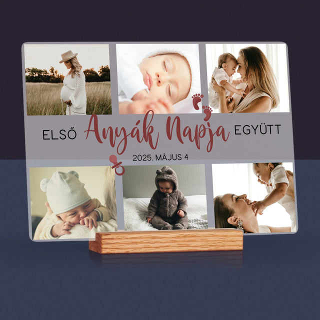 Fotókollázs: Első Anyák Napja - Akrilüvegre Nyomtatott Kép