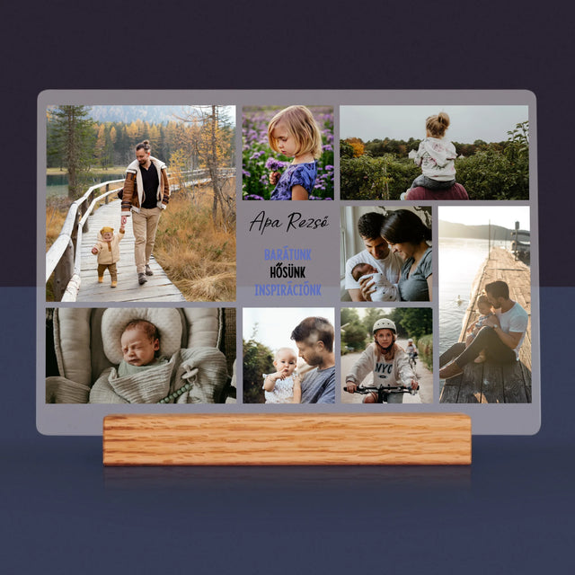 Fotókollázs: Apa Barát - Akrilüvegre Nyomtatott Kép