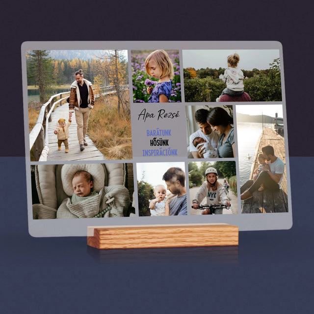 Fotókollázs: Apa Barát - Akrilüvegre Nyomtatott Kép
