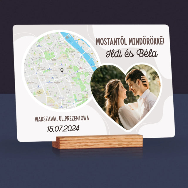 Városi Térkép: Mostantól Mindörökké - Akrilüvegre Nyomtatott Kép