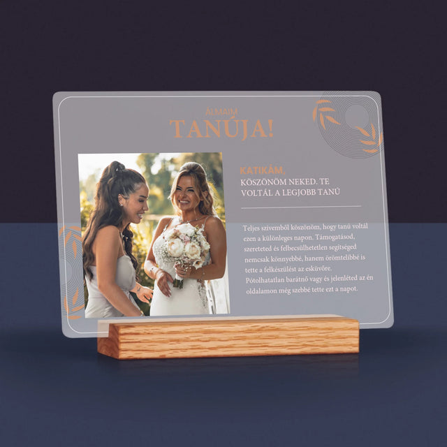 Fotó És Felirat: Álmaim Tanúja - Akrilüvegre Nyomtatott Kép