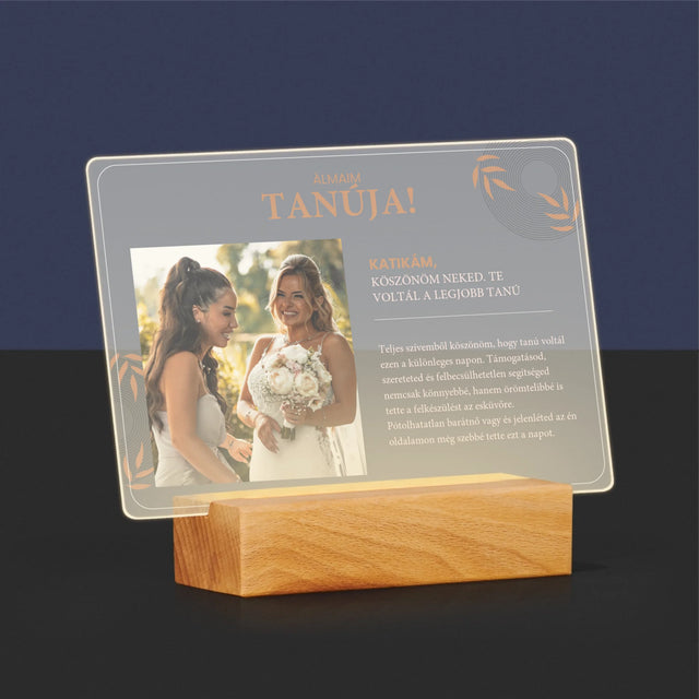 Fotó És Felirat: Álmaim Tanúja - Akrilüvegre Nyomtatott Kép