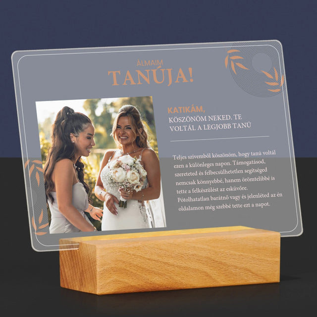 Fotó És Felirat: Álmaim Tanúja - Akrilüvegre Nyomtatott Kép