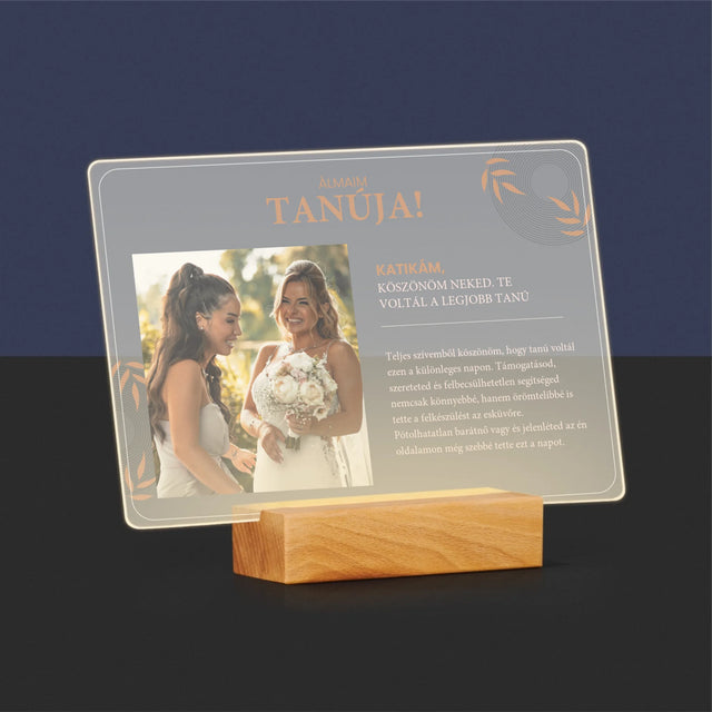 Fotó És Felirat: Álmaim Tanúja - Akrilüvegre Nyomtatott Kép