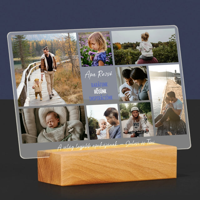 Fotókollázs: Apa Barát - Akrilüvegre Nyomtatott Kép