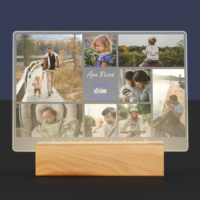 Fotókollázs: Apa Barát - Akrilüvegre Nyomtatott Kép