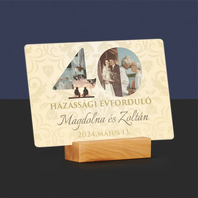 Szó Fotókból: 40. Házassági Évforduló - Akrilüvegre Nyomtatott Kép