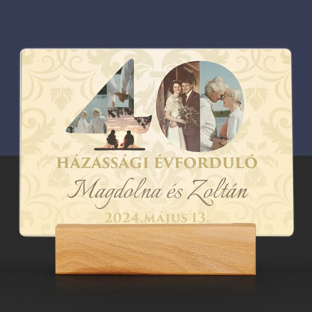 Szó Fotókból: 40. Házassági Évforduló - Akrilüvegre Nyomtatott Kép