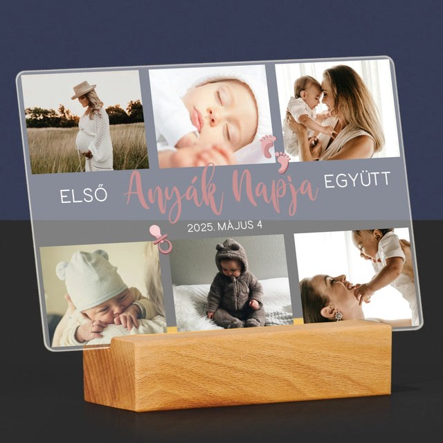 Fotókollázs: Első Anyák Napja - Akrilüvegre Nyomtatott Kép