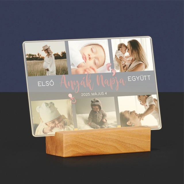 Fotókollázs: Első Anyák Napja - Akrilüvegre Nyomtatott Kép