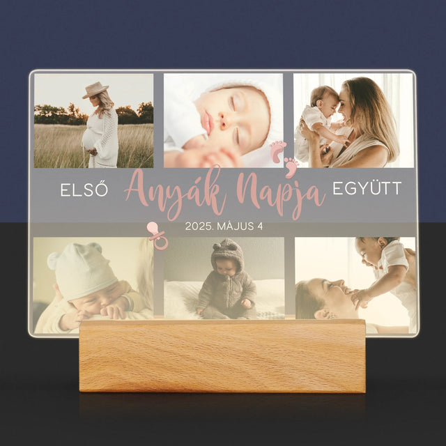 Fotókollázs: Első Anyák Napja - Akrilüvegre Nyomtatott Kép