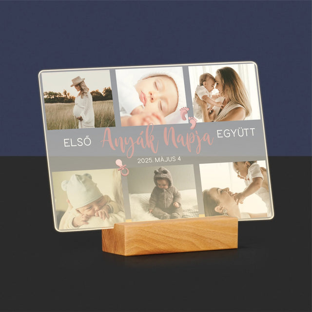 Fotókollázs: Első Anyák Napja - Akrilüvegre Nyomtatott Kép
