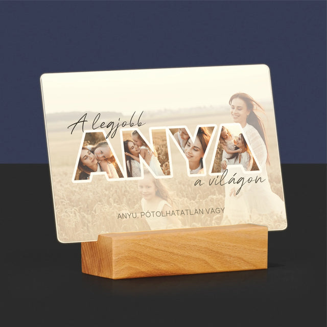 Szó Fotókból: A Legjobb Anya A Világon Fénykép - Akrilüvegre Nyomtatott Kép