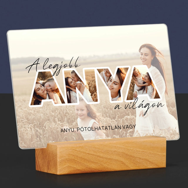 Szó Fotókból: A Legjobb Anya A Világon Fénykép - Akrilüvegre Nyomtatott Kép