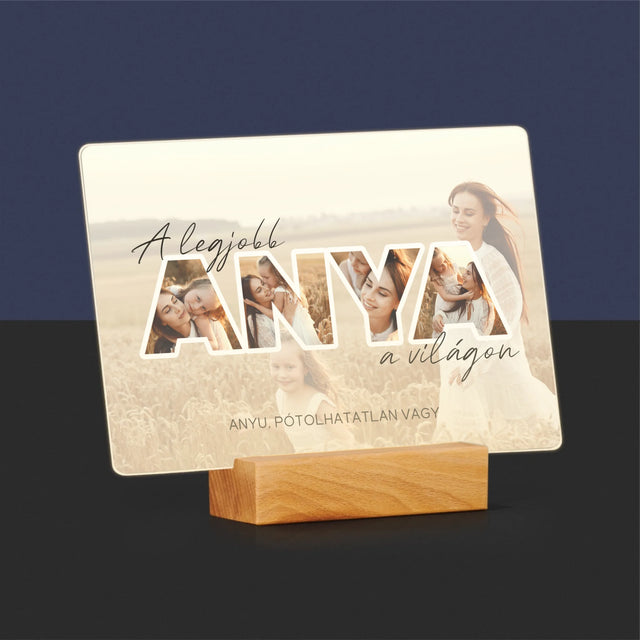 Szó Fotókból: A Legjobb Anya A Világon Fénykép - Akrilüvegre Nyomtatott Kép