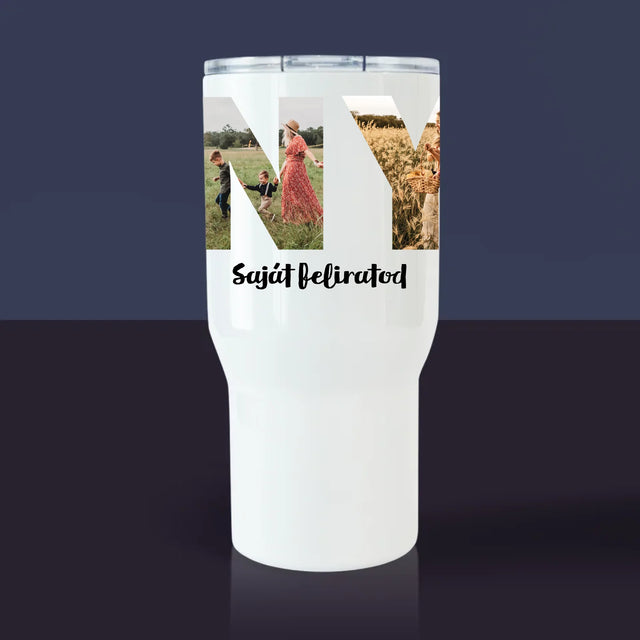 Szó Fotókból: Anya Kollázs A Képeidből - Fehér Termoszbögre