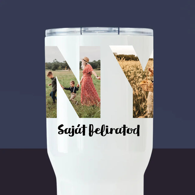 Szó Fotókból: Anya Kollázs A Képeidből - Fehér Termoszbögre