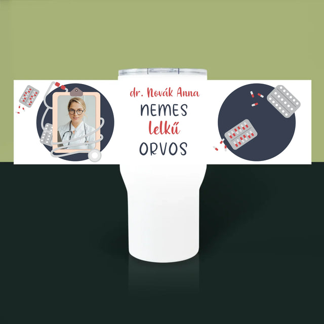 Fotó És Felirat: Nemes Lelkű Orvos - Fehér Termoszbögre
