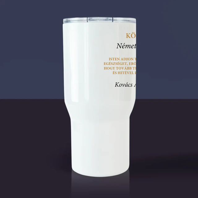 Név És Aláírás: Köszönet Papnak - Fehér Termoszbögre