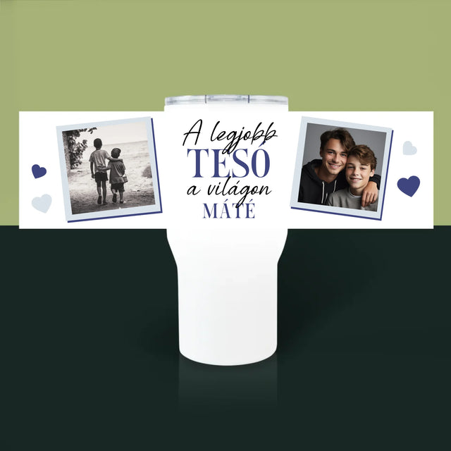 Fotókollázs: A Legjobb Fiútestvér A Világon - Fehér Termoszbögre
