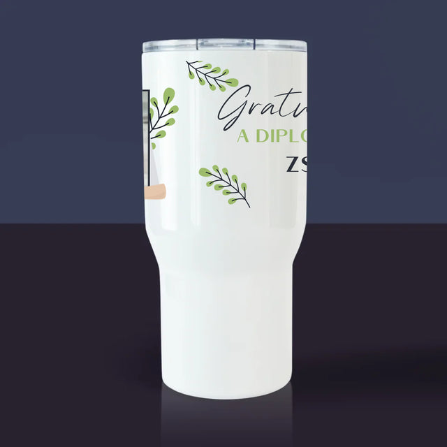 Fotó És Felirat: Gratulálunk A Diplomásnak - Fehér Termoszbögre