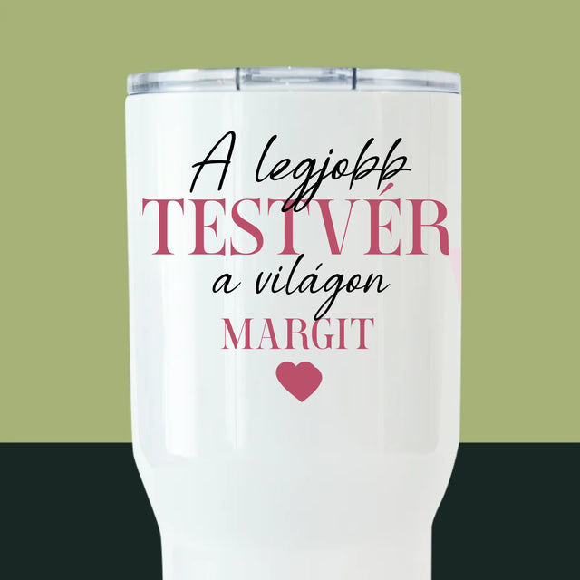 Fotókollázs: A Legjobb Lánytestvér - Fehér Termoszbögre