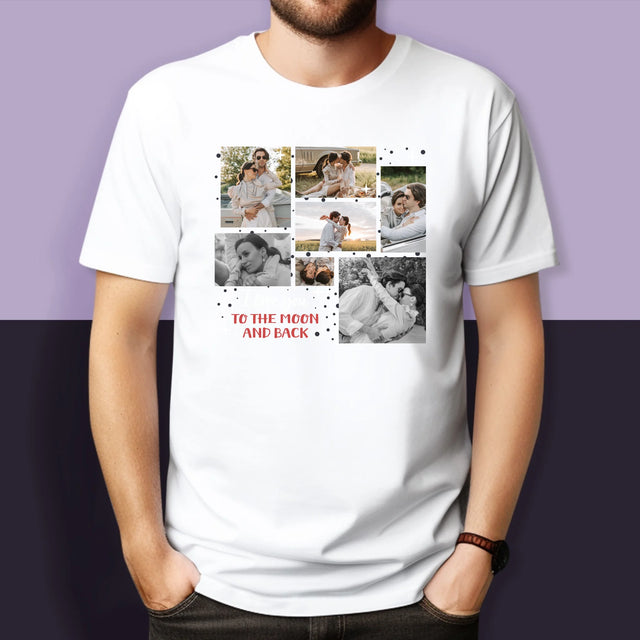 Fotókollázs: To The Moon And Back - Pólók Párnak