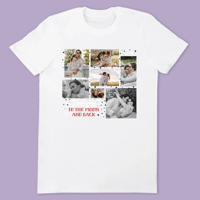 Fotókollázs: To The Moon And Back - Pólók Párnak