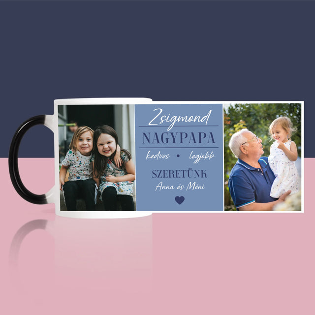 Fotókollázs: Szeretett Nagypapa - Bögre