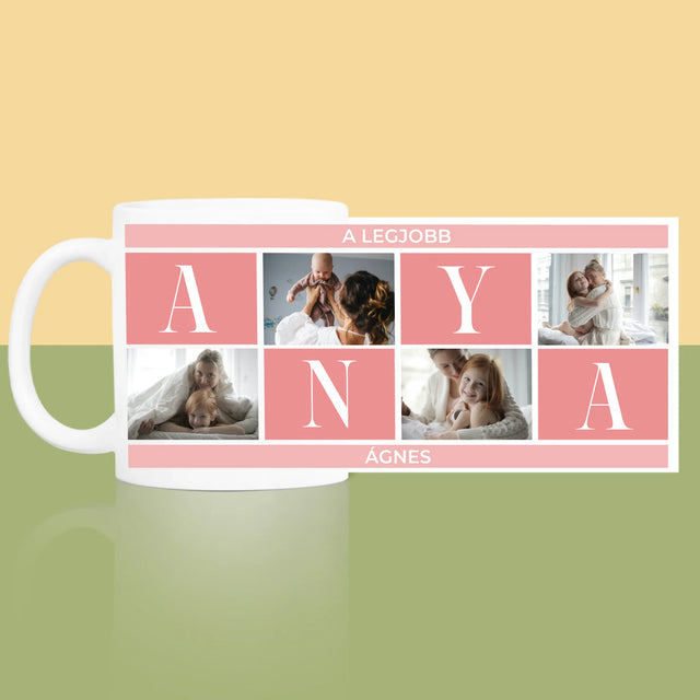 Fotókollázs: A Legjobb Anya Kollázs - Bögre