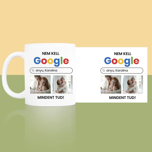 Fotókollázs: Nincs Szükségem A Google-Ra - Bögre