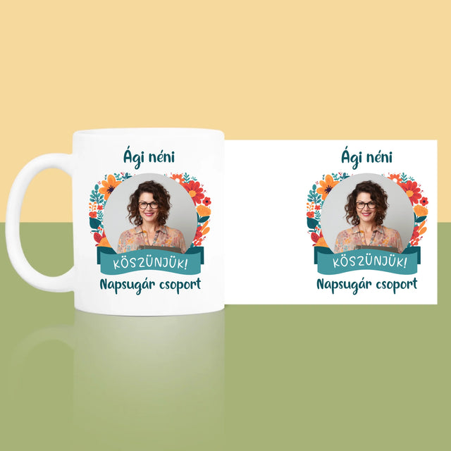 Fotó És Felirat: Köszönet Az Óvónőnek - Bögre