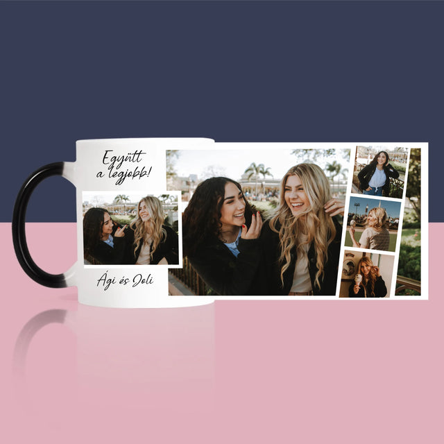 Fotókollázs: Barátnők Együtt A Legjobb - Bögre