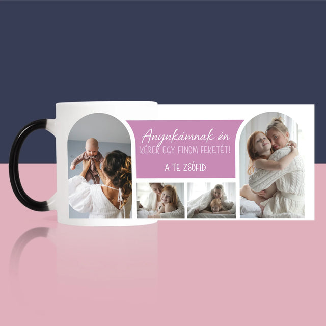 Fotókollázs: Anyukámnak Feketét - Bögre