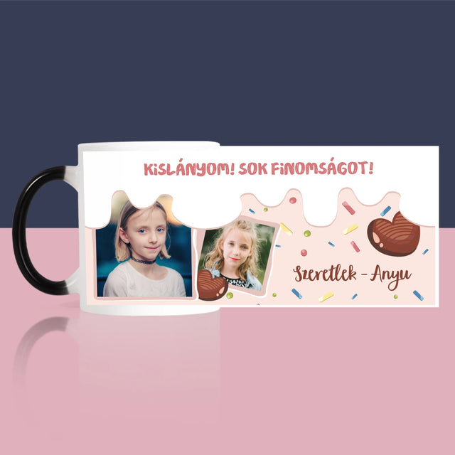 Fotókollázs: Sok Finomságot - Bögre