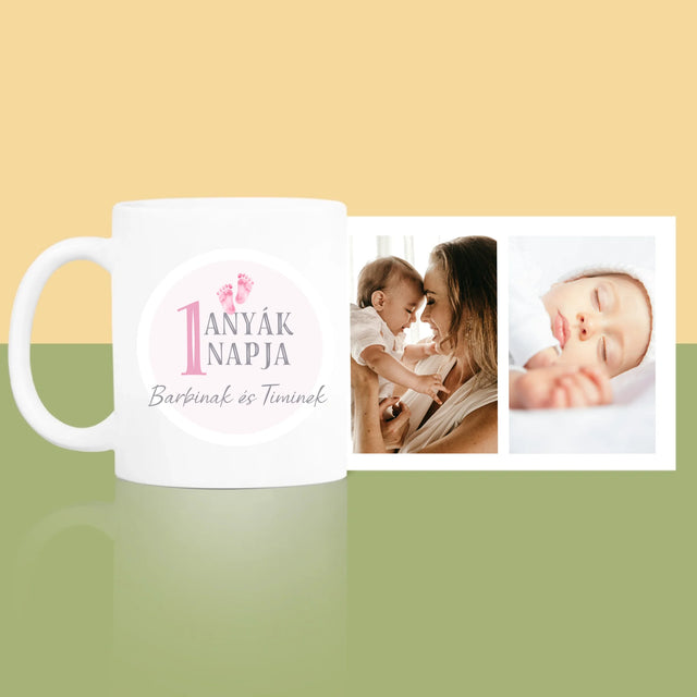 Fotókollázs: Első Anyák Napja - Bögre