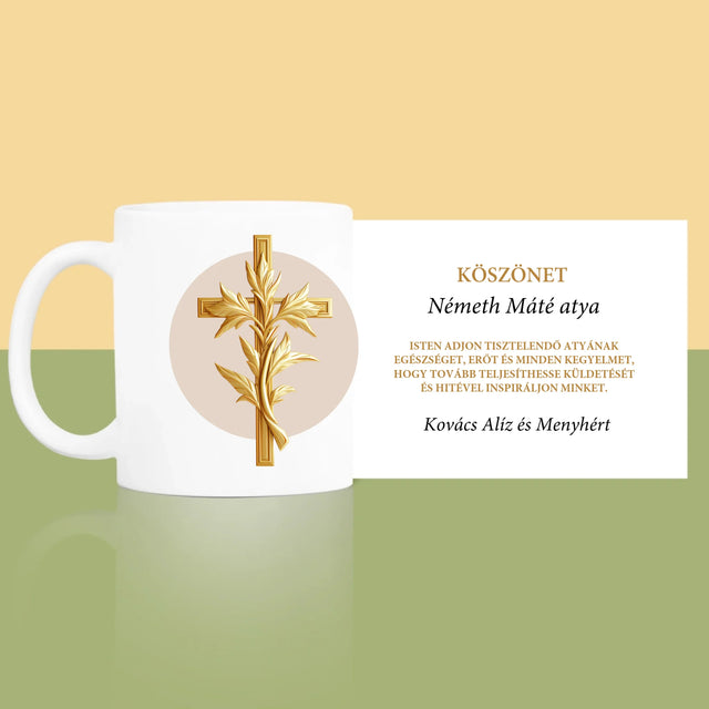 Név És Aláírás: Köszönet Papnak - Bögre