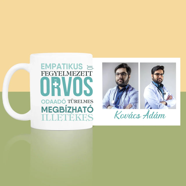 Fotókollázs: Orvos Tulajdonságok - Bögre
