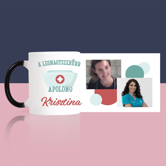 Fotókollázs: A Legnagyszerűbb Ápolónő - Bögre