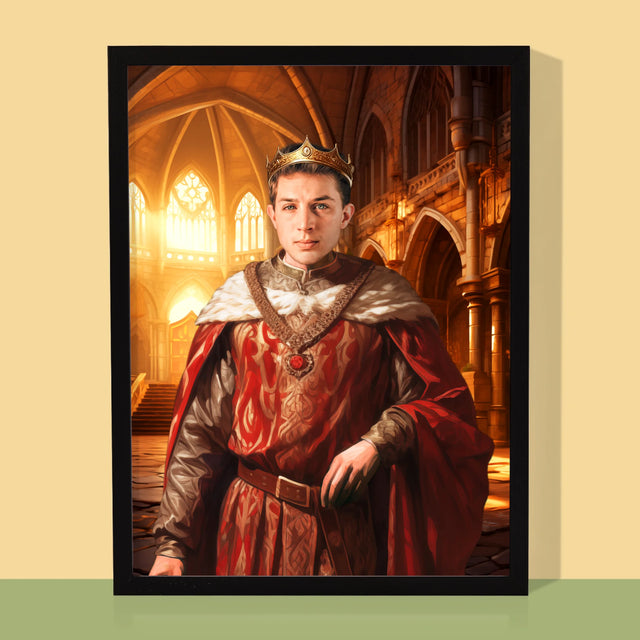 Királyi Portré: Király - Keretes Nyomtatott Kép 30X40