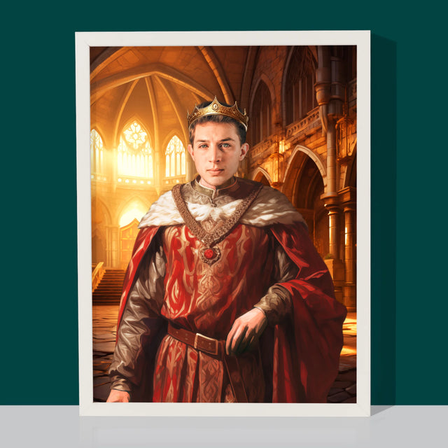 Királyi Portré: Király - Keretes Nyomtatott Kép 30X40