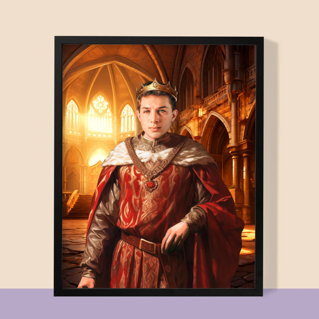Királyi Portré: Király - Keretes Nyomtatott Kép 30X40