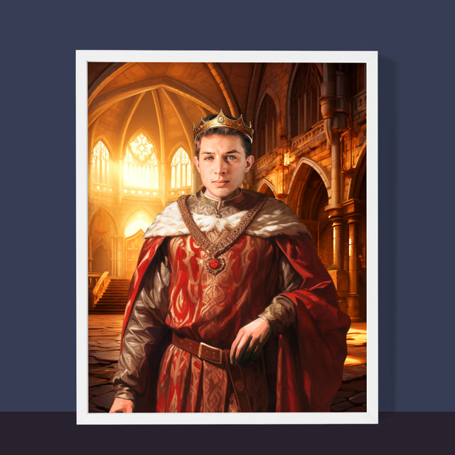 Királyi Portré: Király - Keretes Nyomtatott Kép 30X40