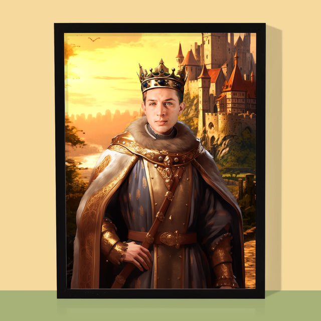 Királyi Portré: Király A Birtokain - Keretes Nyomtatott Kép 30X40