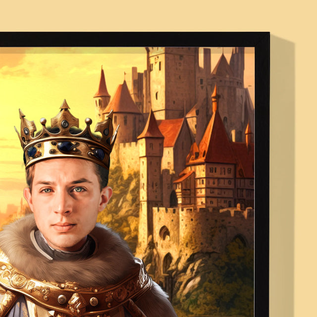 Királyi Portré: Király A Birtokain - Keretes Nyomtatott Kép 30X40