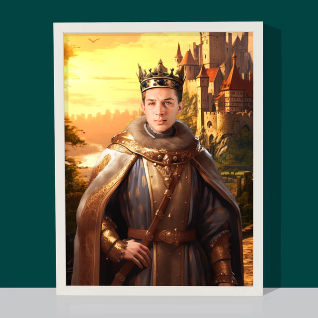 Királyi Portré: Király A Birtokain - Keretes Nyomtatott Kép 30X40