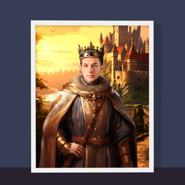 Királyi Portré: Király A Birtokain - Keretes Nyomtatott Kép 30X40