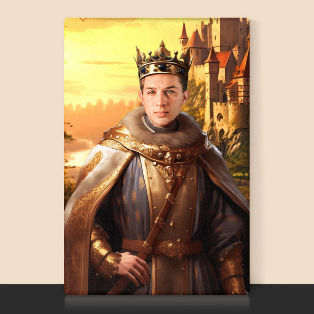 Királyi Portré: Király A Birtokain - Keretes Nyomtatott Kép 30X40