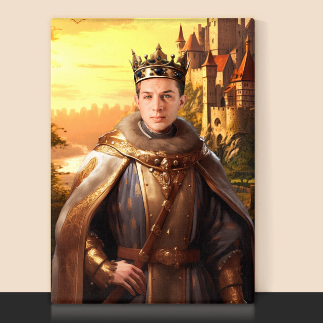 Királyi Portré: Király A Birtokain - Keretes Nyomtatott Kép 30X40