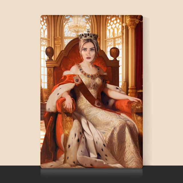 Királyi Portré: Királynő Koronázási Ünnepség - Keretes Nyomtatott Kép 30X40